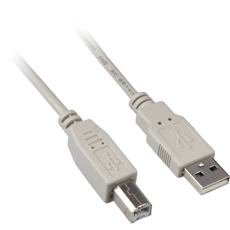 USB 2.0 Kabel, USB-A Stecker > USB-B Stecker von Sharkoon