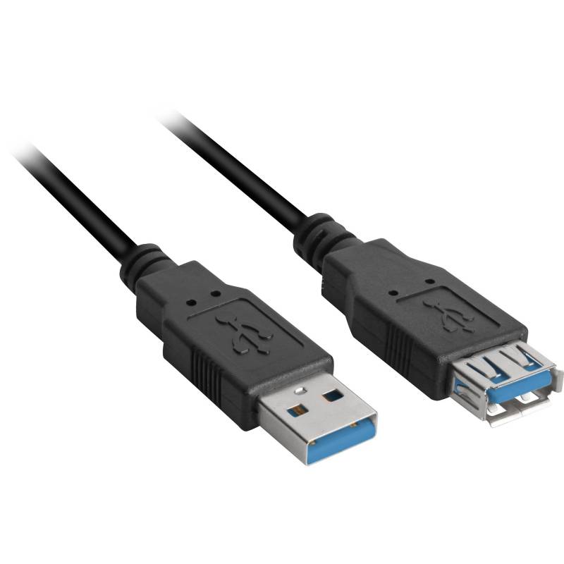 USB 3.2 Gen 1 Verlängerungskabel, USB-A Stecker > USB-A Buchse von Sharkoon