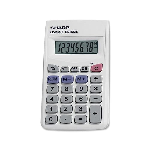 EL233SB Pocket Calculator, 8-Digit LCD von Sharp