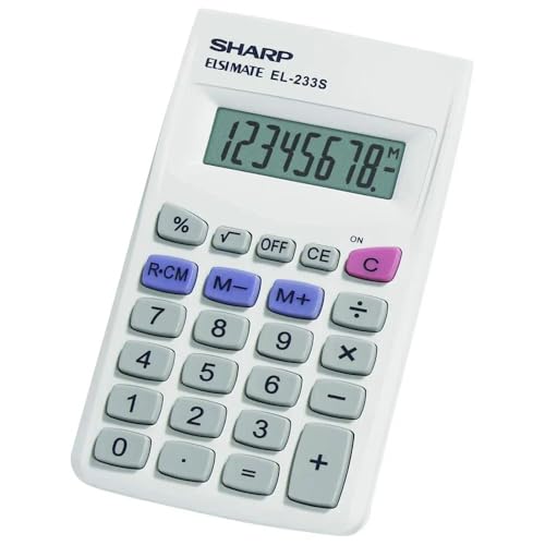 EL233SB Pocket Calculator, 8-Digit LCD von Sharp
