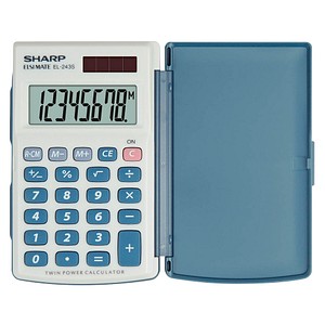 SHARP EL-243S Taschenrechner grau/blau von Sharp