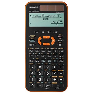 SHARP EL-W531XG Wissenschaftlicher Taschenrechner schwarz/orange von Sharp