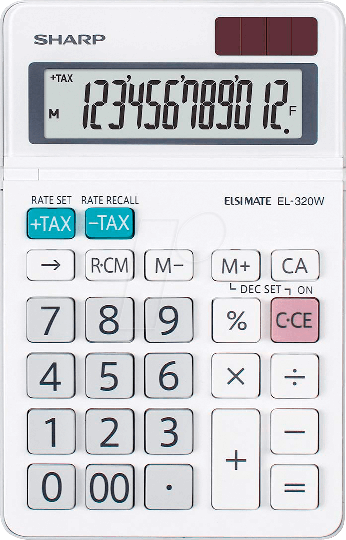SHARP EL320W - Tischrechner kompakt SHARP EL-320W weiß von Sharp