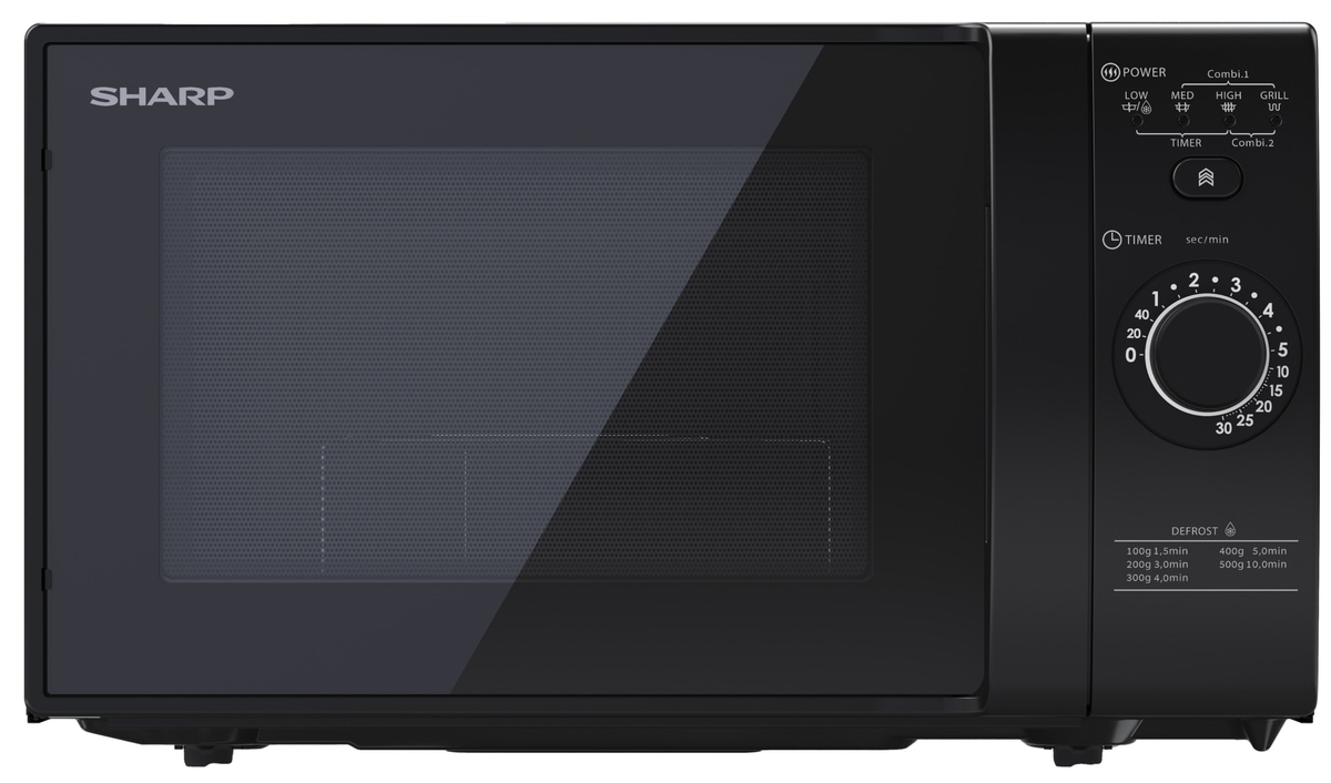SHARP Mikrowelle YC-GG02E-B, schwarz von Sharp