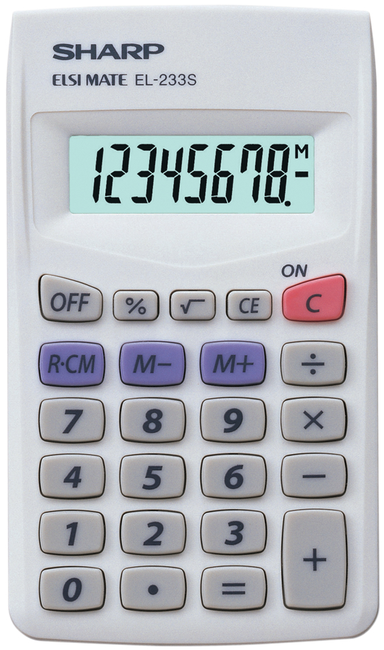 SHARP Taschenrechner EL-233 S, Batteriebetrieb von Sharp