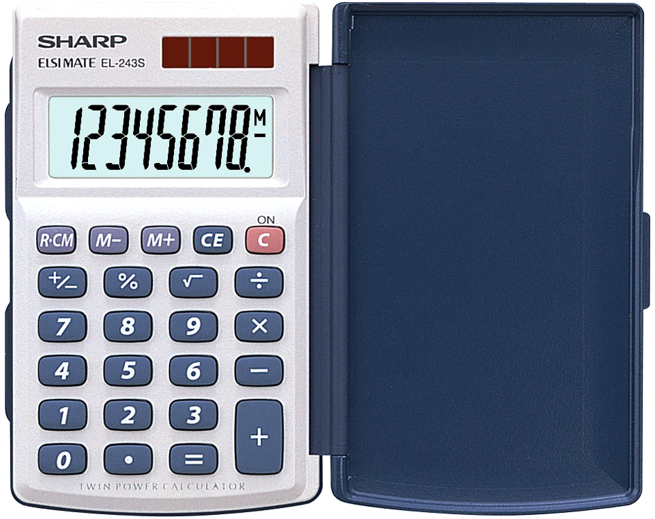 SHARP Taschenrechner EL-243 S, Solar-/ Batteriebetrieb von Sharp