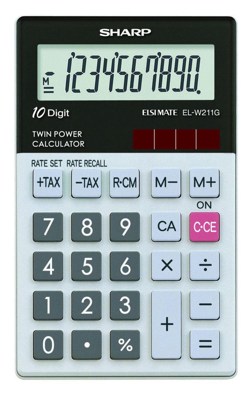 SHARP Taschenrechner EL-W211GGY von Sharp