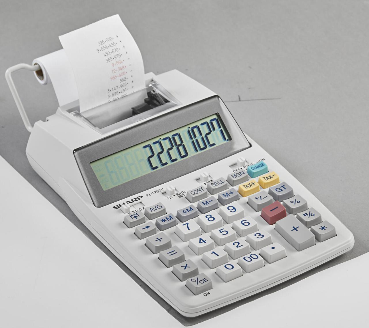 Sharp Tischrechner druckend EL-1750V lichtgrau Sharp Tischrechner druckend EL-1750V lichtgrau von Sharp