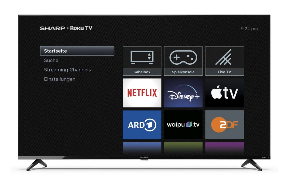 Sharp 55GJ4225E 55 UHD Roku Smart TV schwarz [Energieklasse E] (55GJ4225E) von Sharp