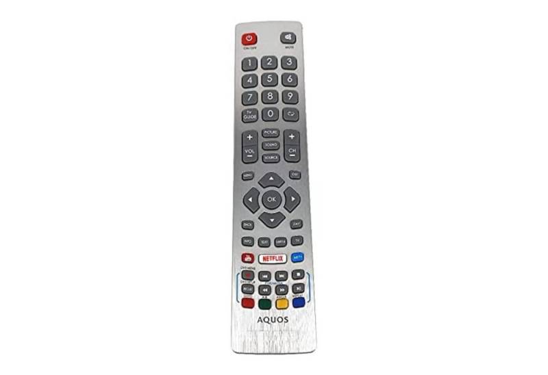 Sharp DH1901091551 Fernbedienung (Batterie, Infrarot, Netflix & Youtube, Silber) von Sharp