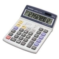 Sharp EL-2125C Desk Calculator - Tischrechner, großes bewegliches LC Display, breite Tastatur, Währungsumrechnung, 3 Raten (EL2125C) von Sharp