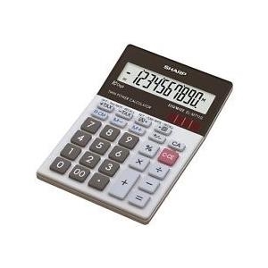 Sharp EL-M711G Desk Calculator - Tischrechner im Glastop-Design, 10-stellig, Glastop Design, Großes angewinkeltes LC Display, 1 Speicher 3 Tasten (ELM711G) von Sharp