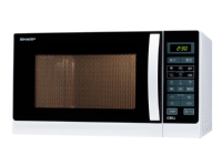 Sharp Home Appliances R-742WW, Arbeitsplatte, Grill-Mikrowelle, 25 l, 900 W, Berührung, Schwarz, Weiß von Sharp