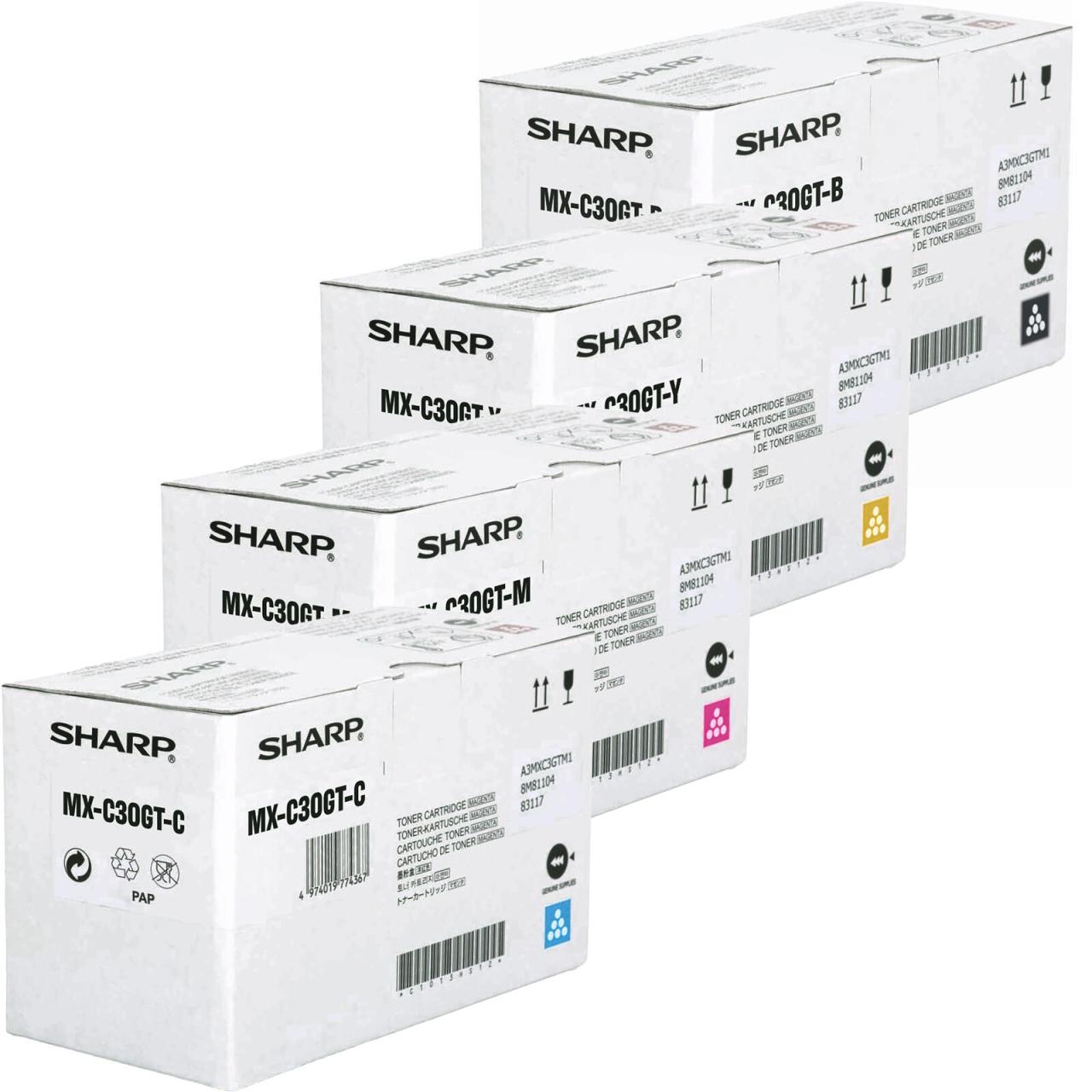 Sharp Original MXC30GT 4er Toner Multipack Sharp Original MXC30GT 4er Toner Multipack von Sharp