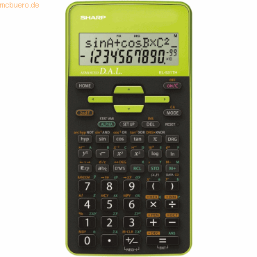 Sharp Schulrechner EL-531 TH GR wissenschaftlich grün von Sharp