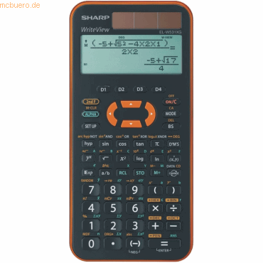 Sharp Schulrechner EL-W531 XG YR wissenschaftlich orange Sharp Schulrechner EL-W531 XG YR wissenschaftlich orange von Sharp