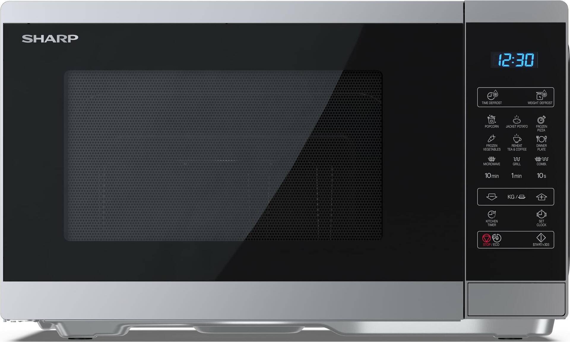 Sharp YC-MG252AE-S Mikrowelle Arbeitsplatte Grill-Mikrowelle 25 l 900 W Schwarz - Silber (YC-MG252AE-S) von Sharp