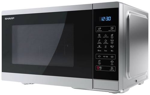 Sharp YC-MG252AE-S Mikrowelle Silber 900W Grillfunktion, mit Display von Sharp