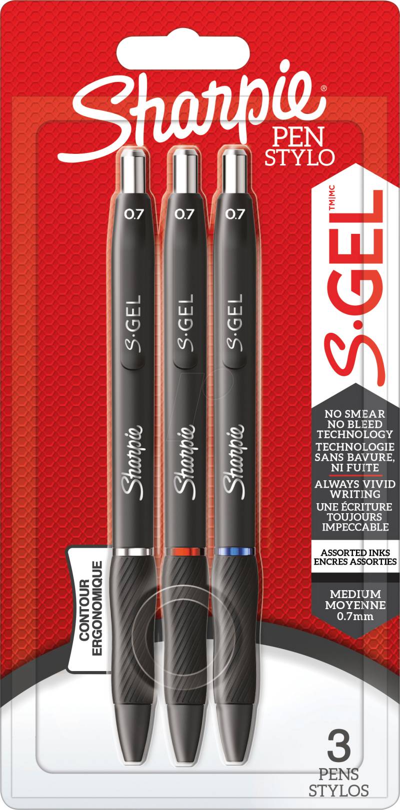 SHARPIE 2136596 - Sharpie S-Gel Gelroller, 0,7 mm, 3er Set von Sharpie