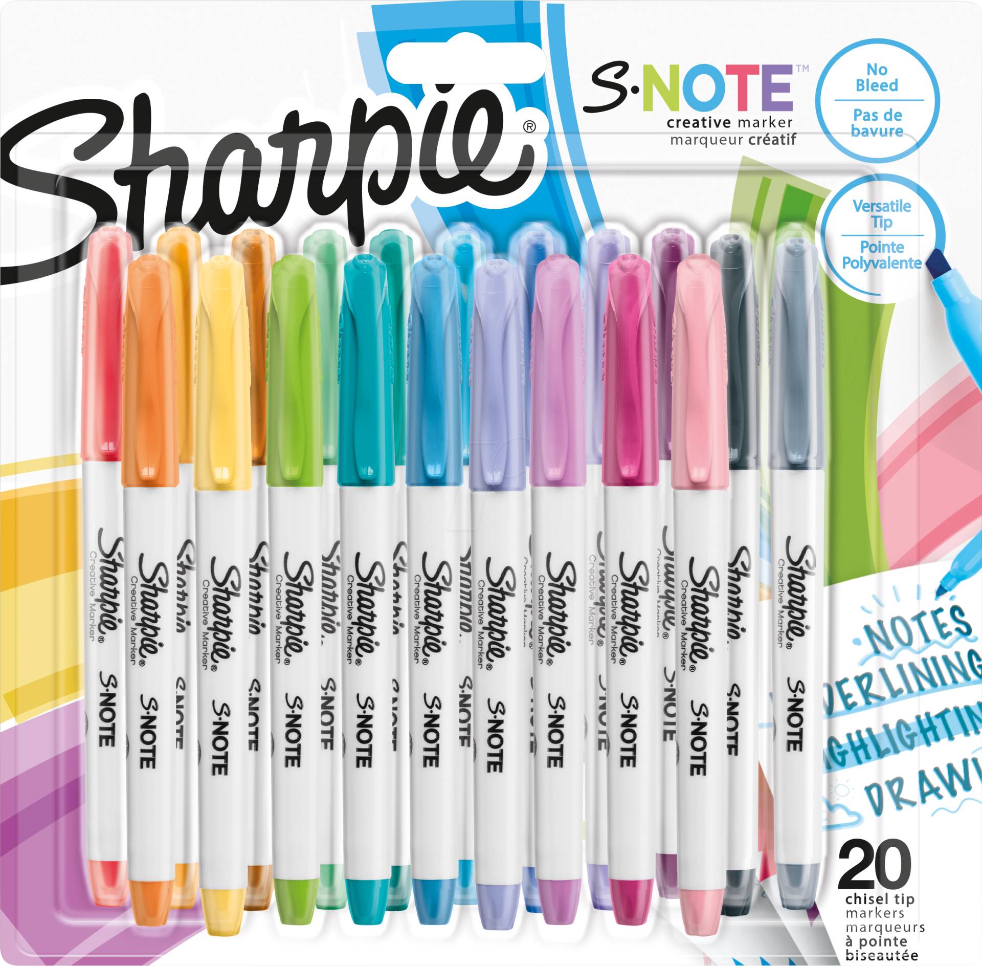 SHARPIE 2139179 - Sharpie S-Note Kreativ-Marker 20er Set von Sharpie