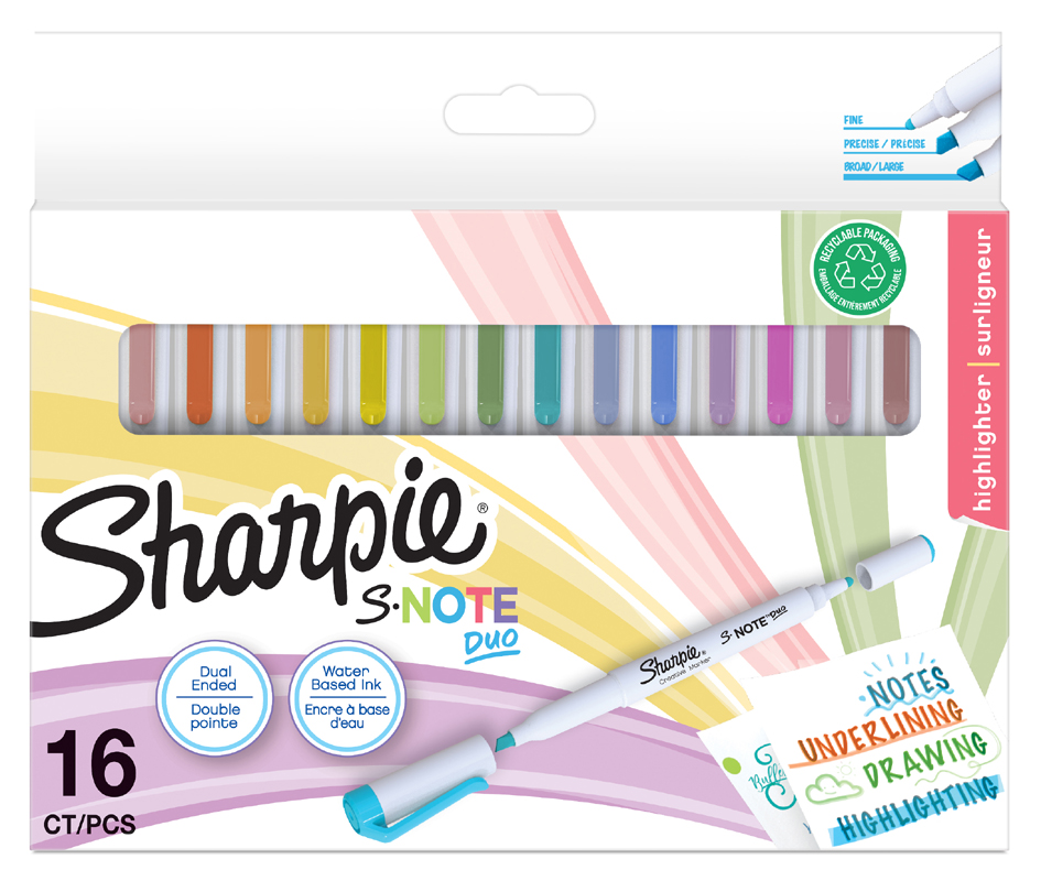 Sharpie Kreativ-Marker S-NOTE DUO, 16er Blisterkarte von Sharpie