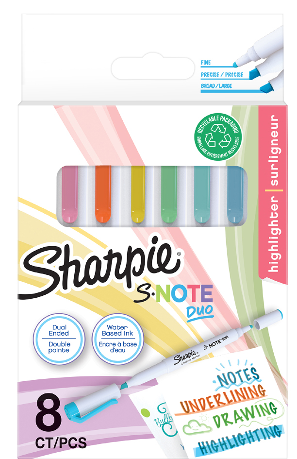 Sharpie Kreativ-Marker S-NOTE DUO, 8er Blisterkarte von Sharpie