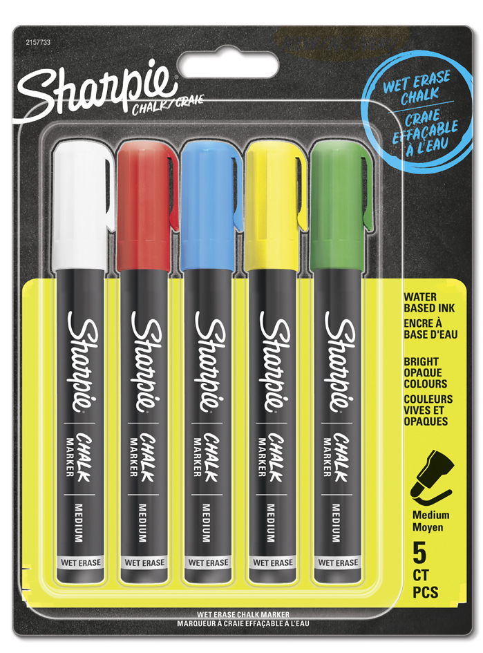 Sharpie Kreidemarker, farbig sortiert, 5er Blister von Sharpie