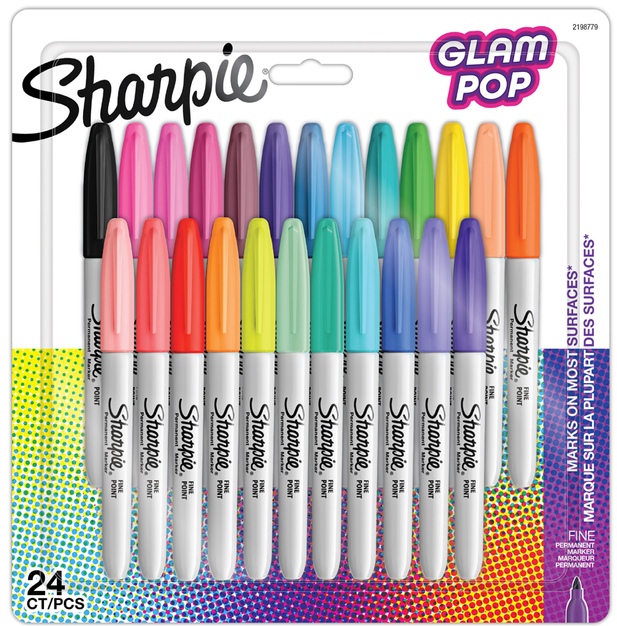 Sharpie Permanent-Marker FINE , Glam Pop, , 24er Blister von Sharpie