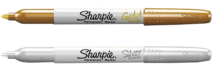 Sharpie Permanent-Marker FINE Metallic, gold von Sharpie