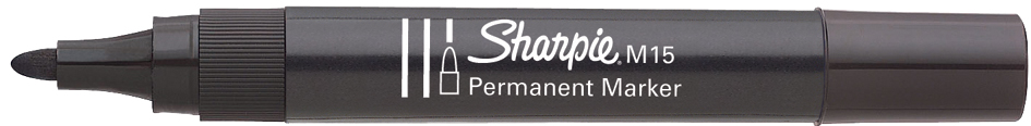 Sharpie Permanent-Marker M15, Rundspitze, schwarz von Sharpie
