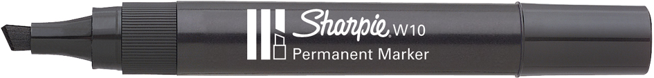 Sharpie Permanent-Marker W10, Keilspitze, schwarz von Sharpie