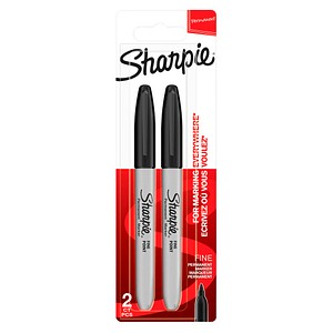 Sharpie Permanentmarker schwarz 0,9 mm, 2 St. von Sharpie