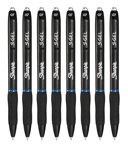 Sharpie S-Gel | Gelschreiber | Mittlere Spitze (0,7 mm) | blaue Tinte | 8 Stück von SHARPIE