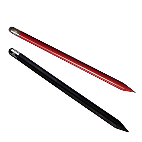 2 STK. Runde Dünne Spitze Kapazitiven Stift Touch Pen Für Tablet Schwarz von Sharplace