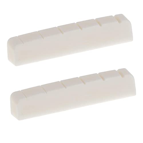 2x Buffalo Knochen LP Style Sattel Brücke Nut Steg Kit für LP Electric Gitarre 43mm von Sharplace