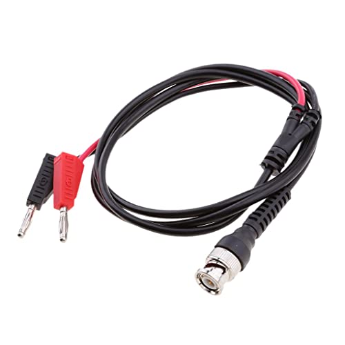 Dual 4mm Stapelbarer Bananenstecker zu BNC Q9 mit Messleitungen Sondenkabel 120 cm - Rot + Schwarz von Sharplace