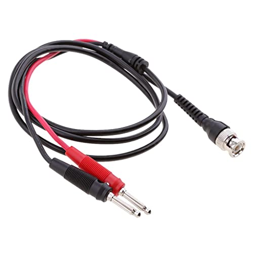 Dual 4mm Stapelbarer Bananenstecker zu BNC Q9 mit Messleitungen Sondenkabel 120 cm von Sharplace