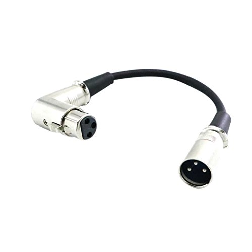 Mikrofon StromStromkabel XLR Stecker auf XLR (20cm, Schwarz) von Sharplace
