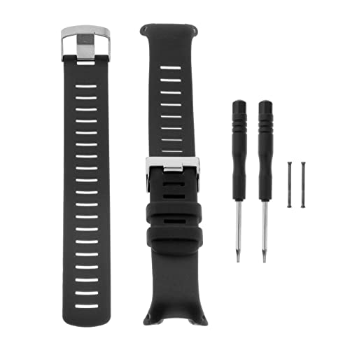 Nobranded Sport Uhr Silikon Band Strap Ersetzen für Suunto D4 / D4i Novo Uhr, Weiche Silikon Material - Schwarz von Sharplace