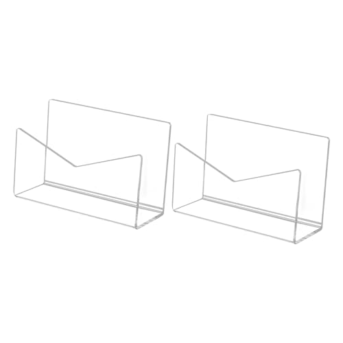 Sharplace 2pcs Schreibtischbriefhalter Mail Ständer vielseitiger Organizer Compact Office Stabil, Transparent von Sharplace