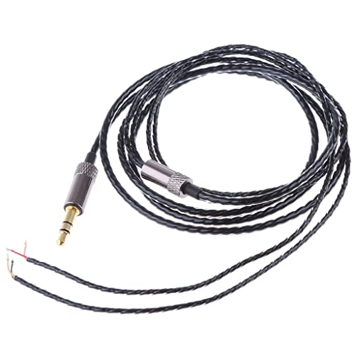 Sharplace 3.5mm Männlich DIY Ersatz Audiokabel Kopfhörer Reparatur Verlängerungs Schnur - Schwarz und Grau von Sharplace
