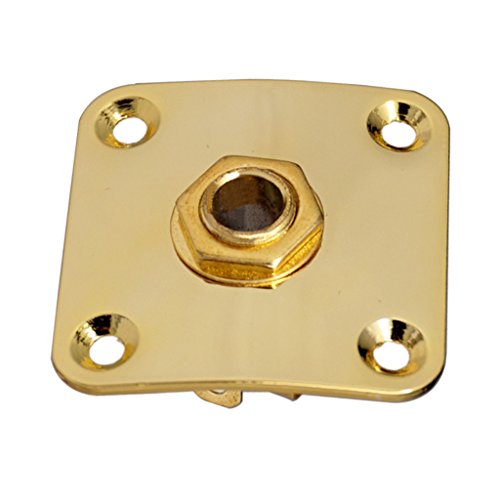 Sharplace 35mmx35mm Klinkenbuchse Plate Steckdose für Lp E-Gitarre, Gold von Sharplace