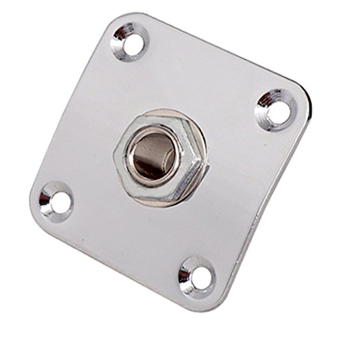 Sharplace 35mmx35mm Klinkenbuchse Plate Steckdose für Lp E-Gitarre, Silber- von Sharplace