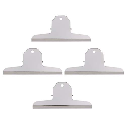 Sharplace 4pcs Big Size Briefklemmer Silber Klammern aus aus Klemmmen Clips Papierklammer Büroklammern groß Verschlussclips, 12cm von Sharplace