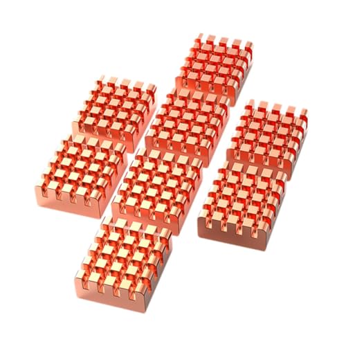 Sharplace 8-teiliges Kupfer-Kühlkörper-Kit, Kühlkörper, einfache Installation, Kühler mit Wärmeleitband für Pi-PCB-Board-Computer Sharplace 8-teiliges Kupfer-Kühlkörper-Kit, Kühlkörper, einfache Installation, Kühler mit Wärmeleitband für Pi-PCB-Board-Computer von Sharplace