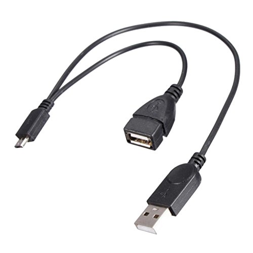 Sharplace OTG Host Power Splitter Y Micro USB Male to USB Female Adapter Cable Cord von Sharplace