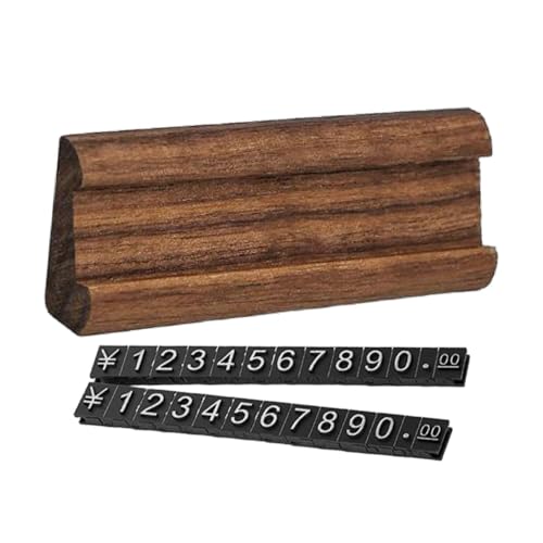 Sharplace Preisschilder Verstellbare Holzscheibe -Stand -Preis -Show -Verkaufspreis -Halbholz -Holzlabel für Ringe Supermarkt Uhr Office, Braunes Silber Sharplace Preisschilder Verstellbare Holzscheibe -Stand -Preis -Show -Verkaufspreis -Halbholz -Holzlabel für Ringe Supermarkt Uhr Office, Braunes Silber von Sharplace