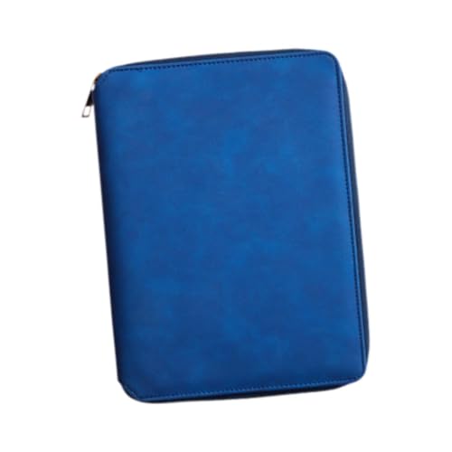 Sharplace Reißverschluss Notebook Reise Notizbuch mit Stifthalter Planer Besprechung Ordner 6 Binder für Reiselehrer, Blau von Sharplace