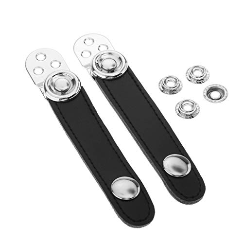 Sharplace Schwarze Akkordeon Balgbänder mit Metallverlängerungsfolie für Akkordeon, Mittenabstand 8cm von Sharplace