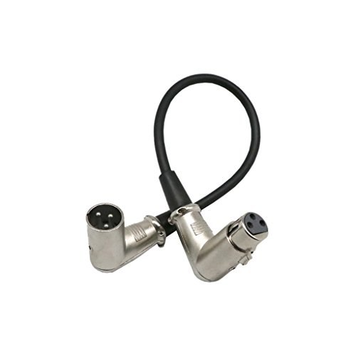 Sharplace XLR 3 Pin Männlich Plug und Buchse 90 gewinkelt Mikrofon StromStromkabel - 0,2 Meter von Sharplace